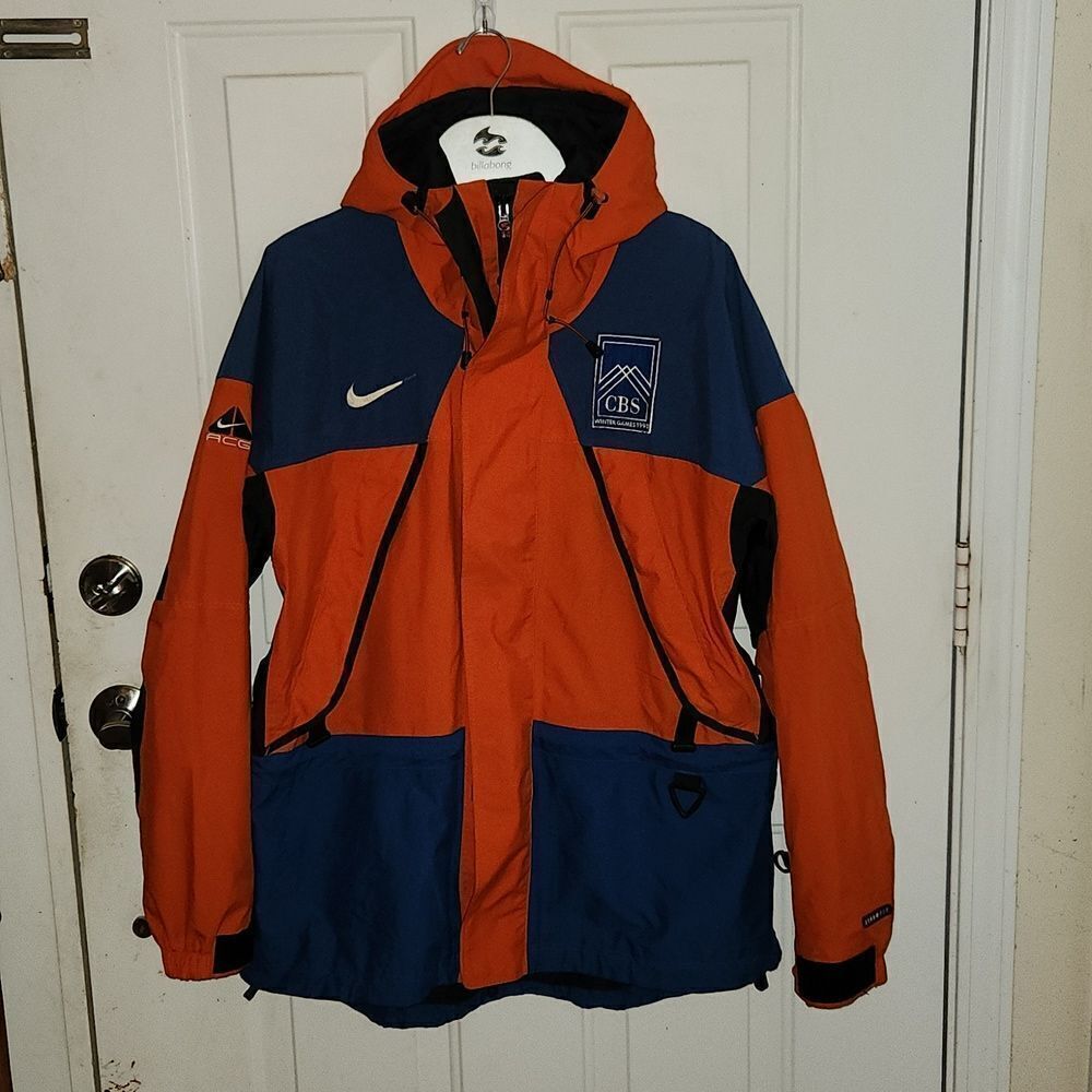 VTG Nike ACG 3 Layer 1998 CBS News Olympics Ski Jacket S Nagano Japan
